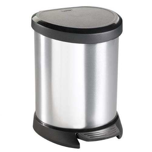 Curver Odpadkový koš Decobin 5 l, stříbrná Curver Odpadkový koš Decobin 5 l, stříbrná