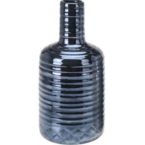 Keramická perleťová váza šedá, 22 cm Keramická perleťová váza šedá, 22 cm