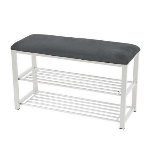 Lavice s botníkem Langella bílá, 49 cm Lavice s botníkem Langella bílá, 49 cm