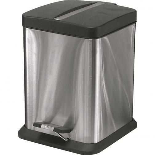FAVE Nerezový pedálový čtvercový koš FAVE Nerezový pedálový čtvercový koš