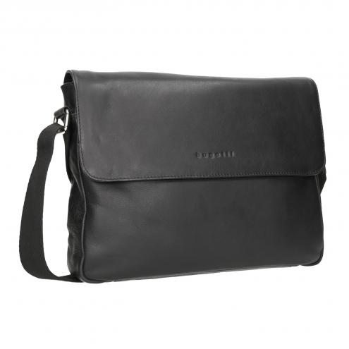 Černá kožená Crossbody taška Černá kožená Crossbody taška