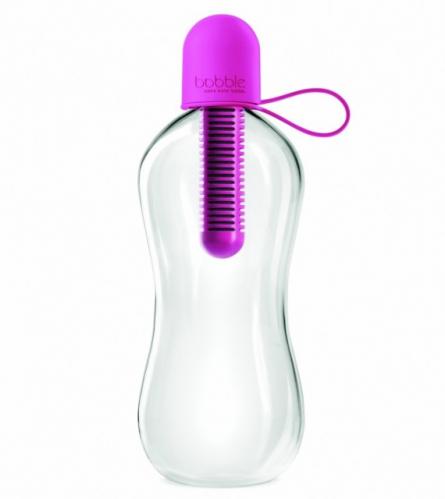 Bobble Láhev na pití se silikonovým víčkem 0,55l - růžová Bobble Láhev na pití se silikonovým víčkem 0,55l - růžová