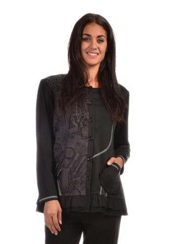 Annabelle Dámská halenka 1097_NOIR/GRIS Annabelle Dámská halenka 1097_NOIR/GRIS
