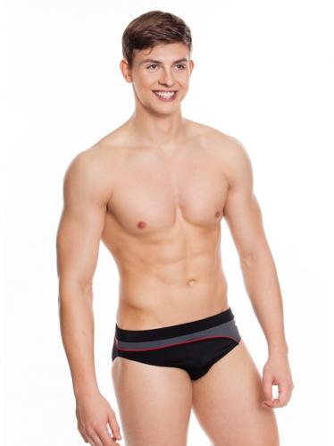 Aquaspeed Pánské plavky BRIEF TROY BLACK/GREY Aquaspeed Pánské plavky BRIEF TROY BLACK/GREY