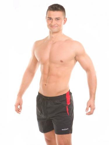 Aquaspeed Pánské plavecké šortky SHORTS THOMS BLACK/RED Aquaspeed Pánské plavecké šortky SHORTS THOMS BLACK/RED