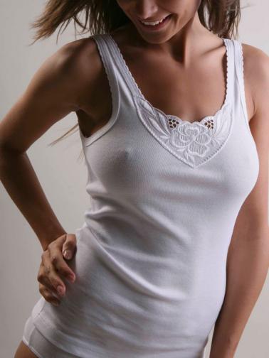 AB Tricot Dámská košilka, PDS 011 S TOP WHITE SET OF 2 (2 kusy) AB Tricot Dámská košilka, PDS 011 S TOP WHITE SET OF 2 (2 kusy)