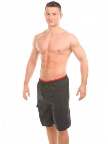 Aquaspeed Pánské plavecké šortky SWIMWEAR MARK BLACK RED Aquaspeed Pánské plavecké šortky SWIMWEAR MARK BLACK RED
