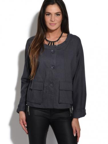 Bella Blue Dámská bunda 225-H2132 BLACK Bella Blue Dámská bunda 225-H2132 BLACK