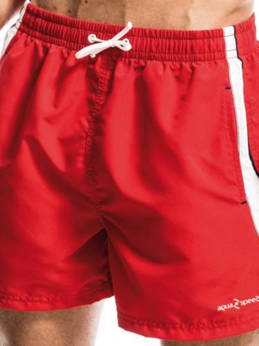 Aquaspeed Pánské plavecké šortky SWIM SHORT MEN HENRY 31 RED WHITE Aquaspeed Pánské plavecké šortky SWIM SHORT MEN HENRY 31 RED WHITE