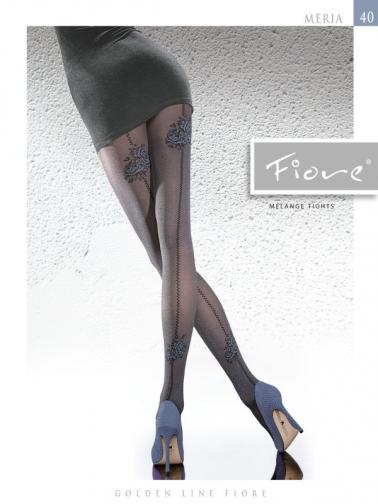Fiore Dámské punčocháče - 40 den, MERIA COLLANT 40 DENIERS BLACK MELANGE Fiore Dámské punčocháče - 40 den, MERIA COLLANT 40 DENIERS BLACK MELANGE