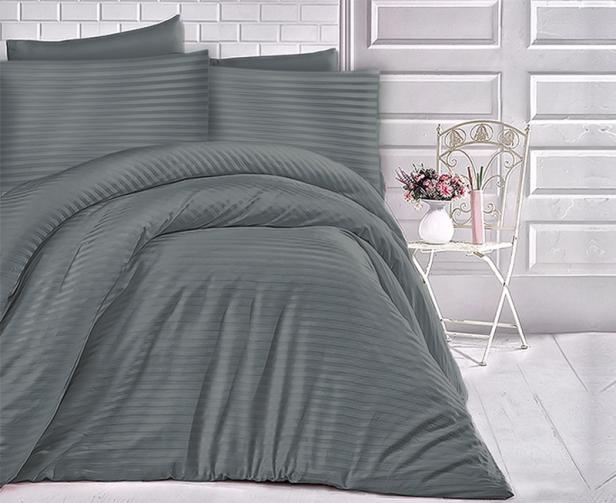 Atlasové povlečení antracitové Jednolůžko - standard, přikrývka: 1ks 140x200 cm, polštář: 1ks 90x70 cm, gramáž: 125 g/m2 Bavlněný satén Atlasové povlečení antracitové Jednolůžko - standard, přikrývka: 1ks 140x200 cm, polštář: 1ks 90x70 cm, gramáž: 125 g/m2 Bavlněný satén