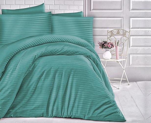 Atlasové povlečení tyrkysové Jednolůžko - standard, přikrývka: 1ks 140x200 cm, polštář: 1ks 90x70 cm, gramáž: 125 g/m2 Bavlněný satén Atlasové povlečení tyrkysové Jednolůžko - standard, přikrývka: 1ks 140x200 cm, polštář: 1ks 90x70 cm, gramáž: 125 g/m2 Bavlněný satén