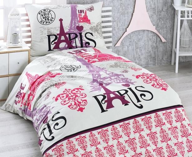Povlečení Paris lila Dvojlůžko - standard, přikrývka: 1ks 220x200 cm, polštář: 2ks 90x70 cm, gramáž: 120 g/m2 Bavlna Povlečení Paris lila Dvojlůžko - standard, přikrývka: 1ks 220x200 cm, polštář: 2ks 90x70 cm, gramáž: 120 g/m2 Bavlna
