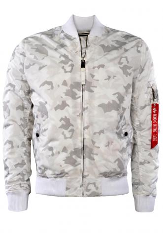 Alpha Industries MA-1 TT Bílá Camo Bomber Bunda Alpha Industries MA-1 TT Bílá Camo Bomber Bunda