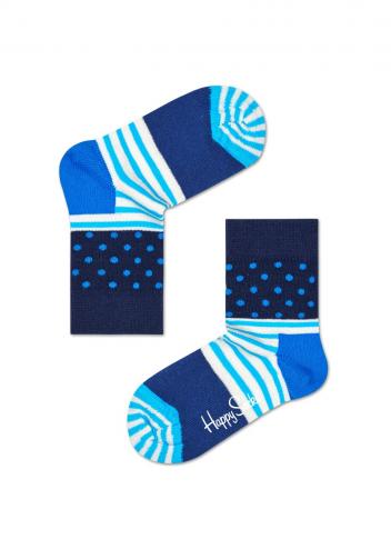 Happy Socks modré dětské ponožky Stripe Dot Happy Socks modré dětské ponožky Stripe Dot