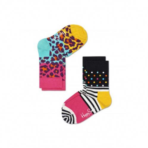 Happy Socks růžovo-mentolová sada dětských ponožek Happy Socks růžovo-mentolová sada dětských ponožek