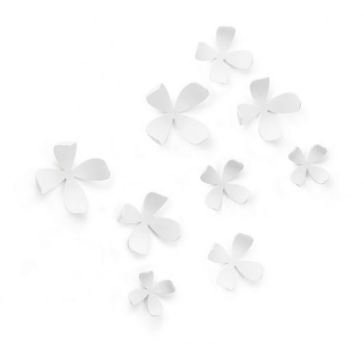 Dekorace na zeď Umbra WALLFLOWER, 10 ks - bílá Dekorace na zeď Umbra WALLFLOWER, 10 ks - bílá