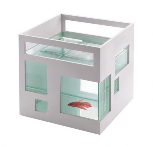 Akvárium pro rybičky Umbra FISHHOTEL - bílé Akvárium pro rybičky Umbra FISHHOTEL - bílé
