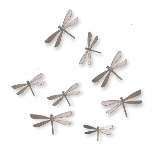 Dekorace na zeď Umbra WALLFLUTTER, 8ks - niklová Dekorace na zeď Umbra WALLFLUTTER, 8ks - niklová