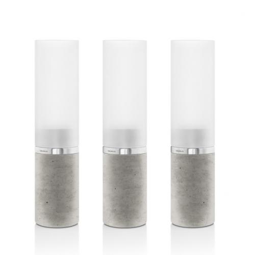 Sada 3 svícnů Blomus Faro - šedá Sada 3 svícnů Blomus Faro - šedá