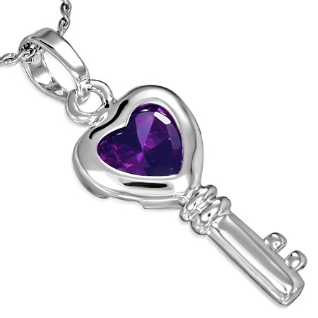 DAMSON Přívěsek s řetízkem - Heart Key DAMSON Přívěsek s řetízkem - Heart Key