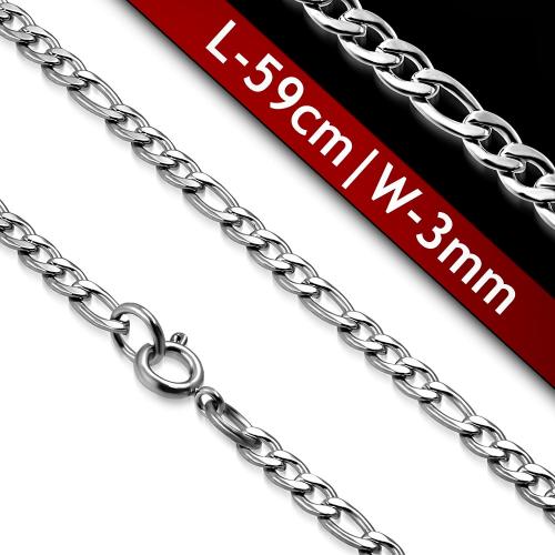 DAMSON Řetízek z oceli 3mm/59cm DAMSON Řetízek z oceli 3mm/59cm