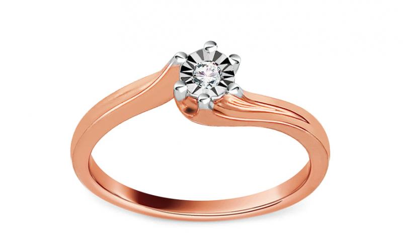 Briliantový zásnubní prsten Mariya 2 pink 0,040 ct KU0044R Briliantový zásnubní prsten Mariya 2 pink 0,040 ct KU0044R