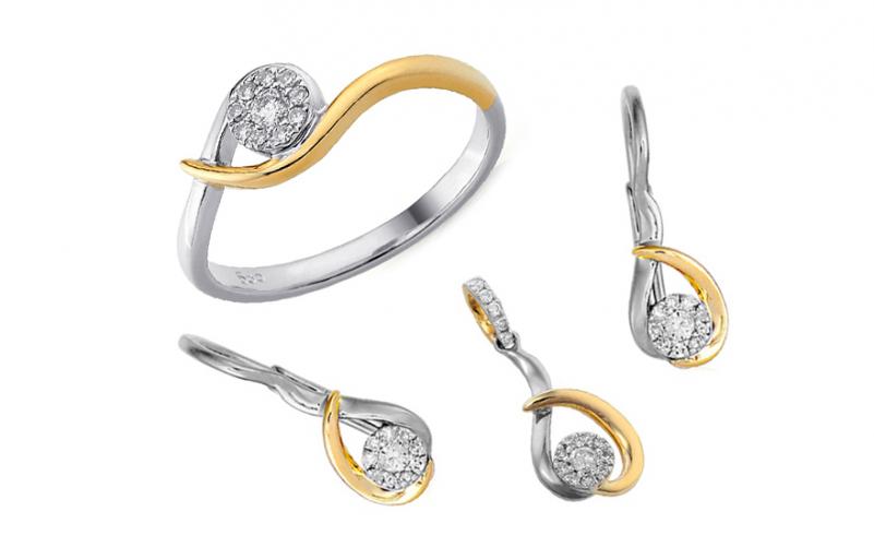 Diamantová souprava 0,18 ct IZBR106AS Diamantová souprava 0,18 ct IZBR106AS