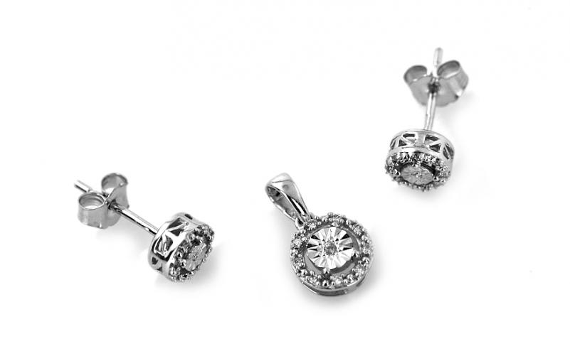 Diamantová souprava 0,110 ct Ardiente white KU212 Diamantová souprava 0,110 ct Ardiente white KU212