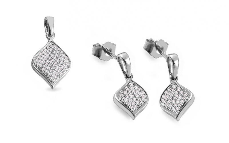 Diamantová souprava z bílého zlata 0,300 ct Nerissa KU790AS Diamantová souprava z bílého zlata 0,300 ct Nerissa KU790AS