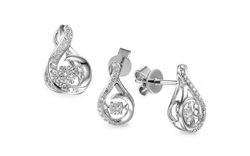 Diamantová souprava z bílého zlata 0,350 ct Dancing Diamonds IZBR555AS Diamantová souprava z bílého zlata 0,350 ct Dancing Diamonds IZBR555AS