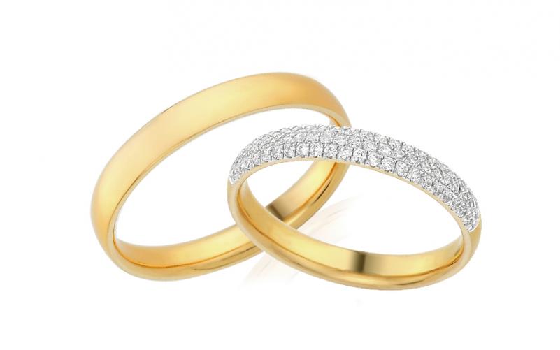 Diamantové snubní prstýnky 0,330 ct Yasmine diamonds 3,6 mm žluté IZOBBR018 Diamantové snubní prstýnky 0,330 ct Yasmine diamonds 3,6 mm žluté IZOBBR018