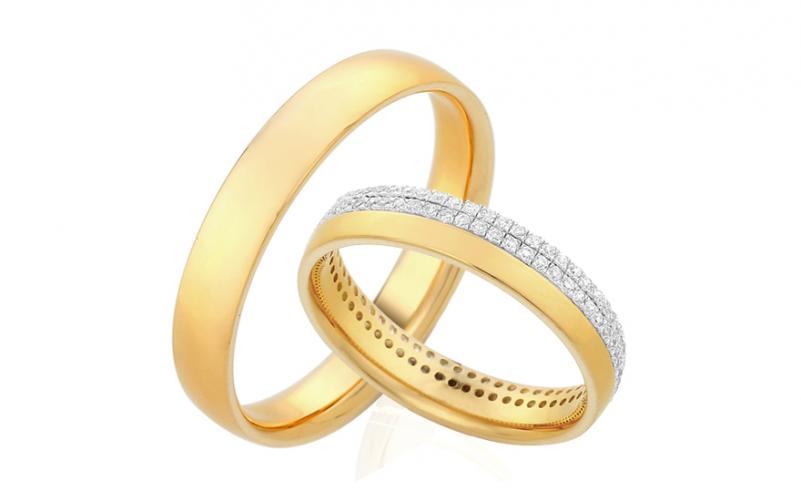 Diamantové snubní prstýnky 0,480 ct Yasmine diamonds 4 mm žluté IZOBBR004 Diamantové snubní prstýnky 0,480 ct Yasmine diamonds 4 mm žluté IZOBBR004