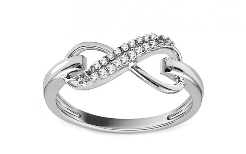 Diamantový prsten 0,070 ct Infinity KU164 Diamantový prsten 0,070 ct Infinity KU164