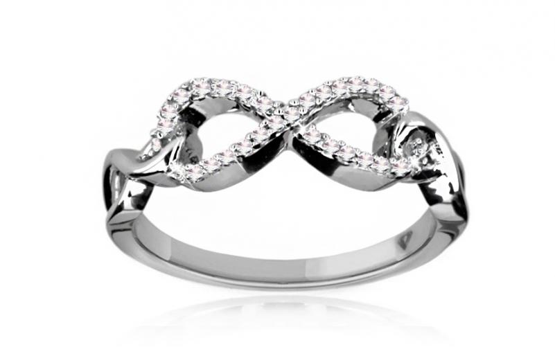 Diamantový prsten 0,130 ct Infinity KU163 Diamantový prsten 0,130 ct Infinity KU163