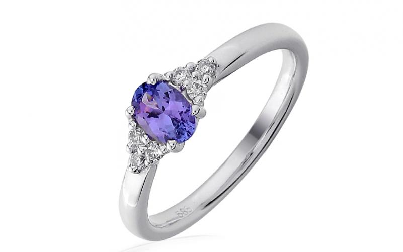 Diamantový prsten s tanzanitem Genna IZBR186 Diamantový prsten s tanzanitem Genna IZBR186