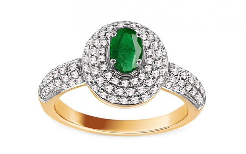 Diamantový prsten se smaragdem Alaina KU548 Diamantový prsten se smaragdem Alaina KU548