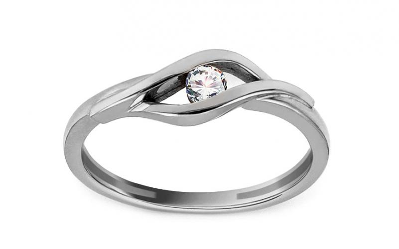 Diamantový prsten 0,080 ct Suzzy white CSBR60A Diamantový prsten 0,080 ct Suzzy white CSBR60A