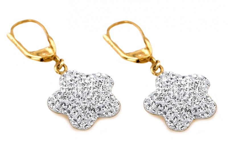 Dámské náušnice kvítek se Swarovski křišťály IZ1545 Dámské náušnice kvítek se Swarovski křišťály IZ1545