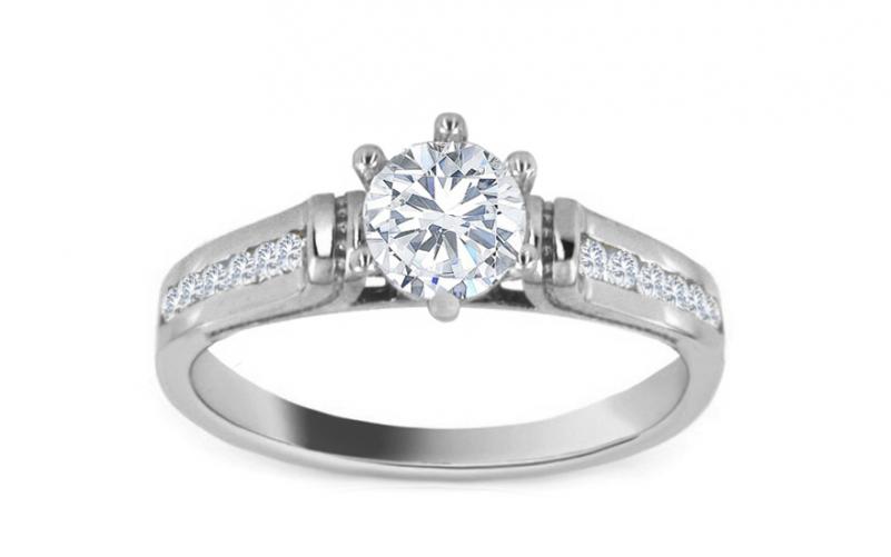 Krásny zásnubný prsteň Queen white CSRI818A Krásny zásnubný prsteň Queen white CSRI818A