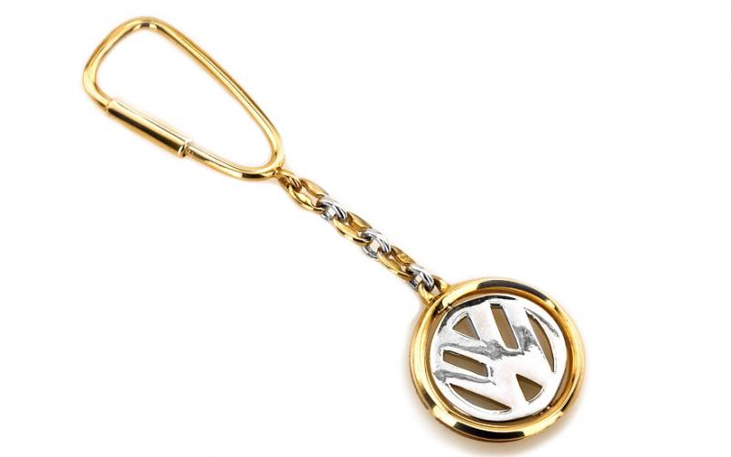 Zlatá klíčenka W volkswagen ze 14 K žlutého a bílého zlata IZ1036 Zlatá klíčenka W volkswagen ze 14 K žlutého a bílého zlata IZ1036