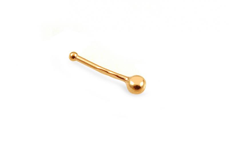 Zlatý piercing do nosu 2 mm rovný IZ13435 Zlatý piercing do nosu 2 mm rovný IZ13435