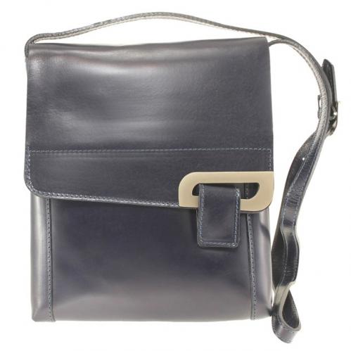 kožená menší unisex modrá crossbody kabelka na rameno Jorge kožená menší unisex modrá crossbody kabelka na rameno Jorge