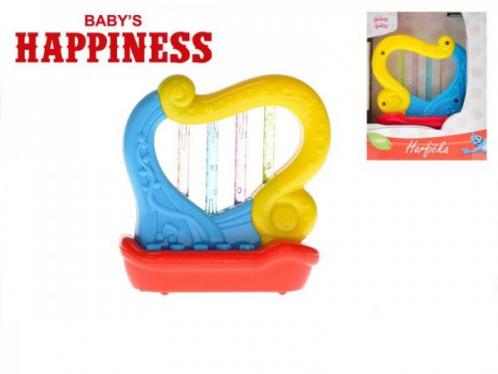 Harfička plast 11cm na baterie se zvukem a světlem Baby´s Happiness Harfička plast 11cm na baterie se zvukem a světlem Baby´s Happiness