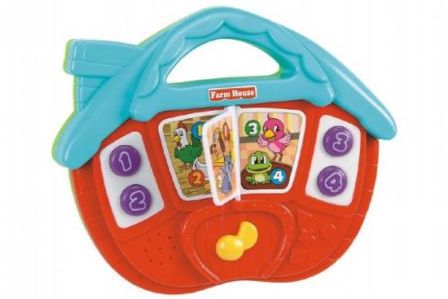 Domeček se zvířátky plast 24cm na baterie se zvukem Domeček se zvířátky plast 24cm na baterie se zvukem