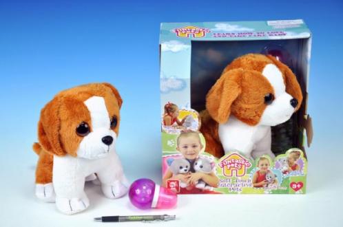 Interaktivní pes se zvukem plyš 23cm Interaktivní pes se zvukem plyš 23cm
