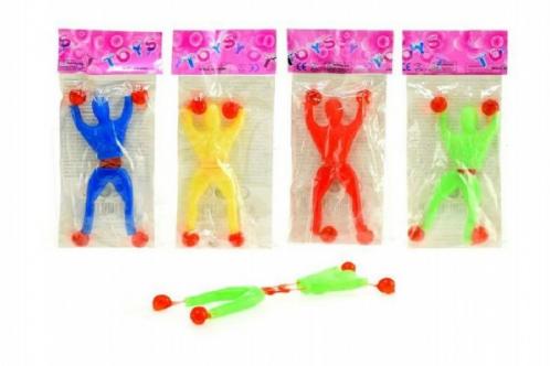 Figurka lezoucí po skle plast 8cm asst 4 barvy Figurka lezoucí po skle plast 8cm asst 4 barvy