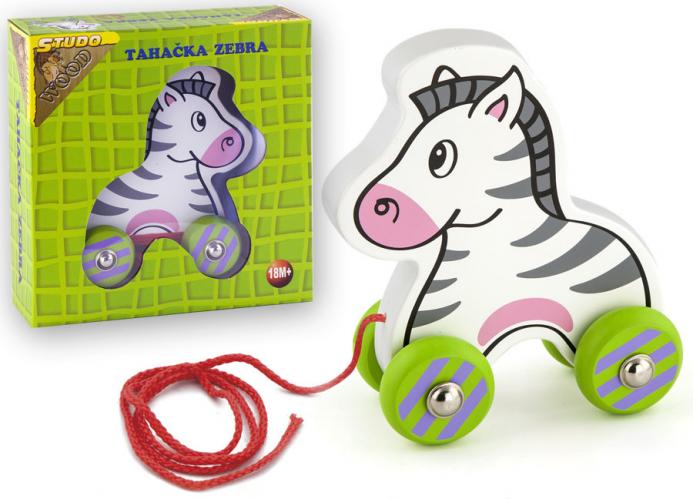 Zebra tahací dřevěná Zebra tahací dřevěná