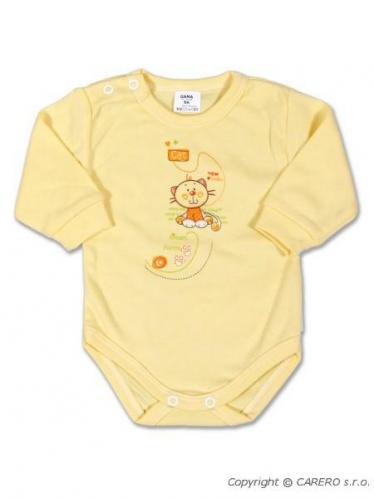 Body dlouhý rukáv vel. 68 Kocourek žluté Body dlouhý rukáv vel. 68 Kocourek žluté