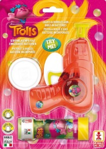 Bublifuková pistole Trolls + bublifuk 60 ml Bublifuková pistole Trolls + bublifuk 60 ml